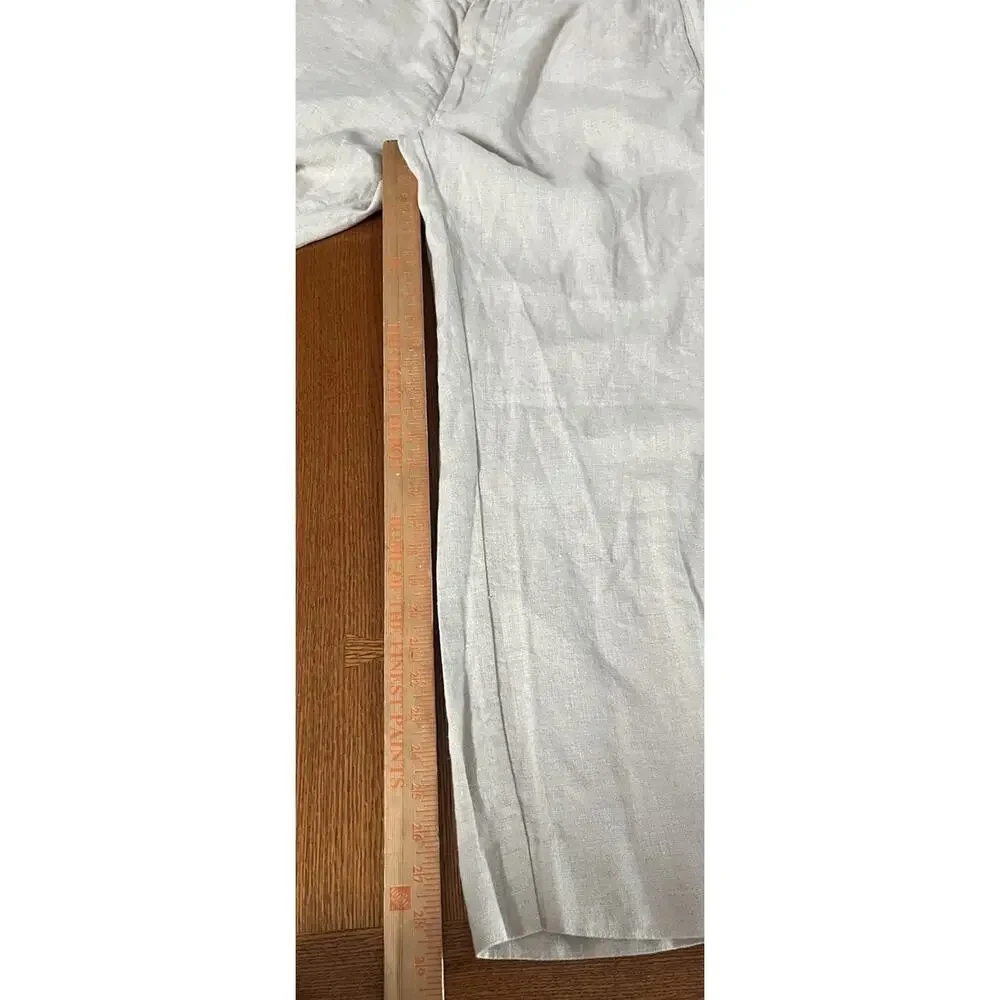 Island Importer 100% Linen Pants Men’s 42 Beige Flat Front Beach Resort Casual
